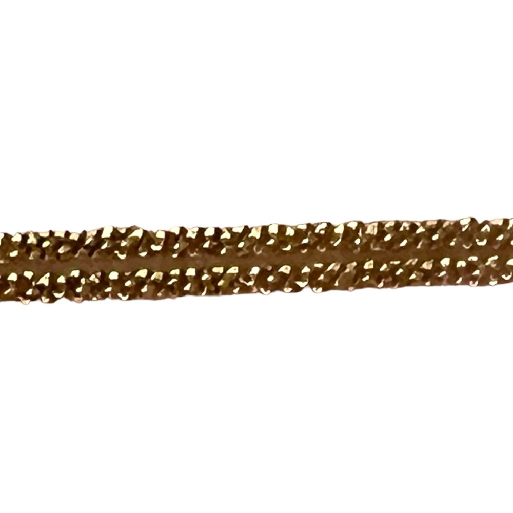 NEW 18K Gold Plated Twisted Crisscross Chain Over 925 Silver 1.00mm W & 45cm L - Picture 3 of 10
